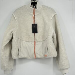 Bad Birdie Women’s The Cozy Jacket - White Onyx Size Large Nwt